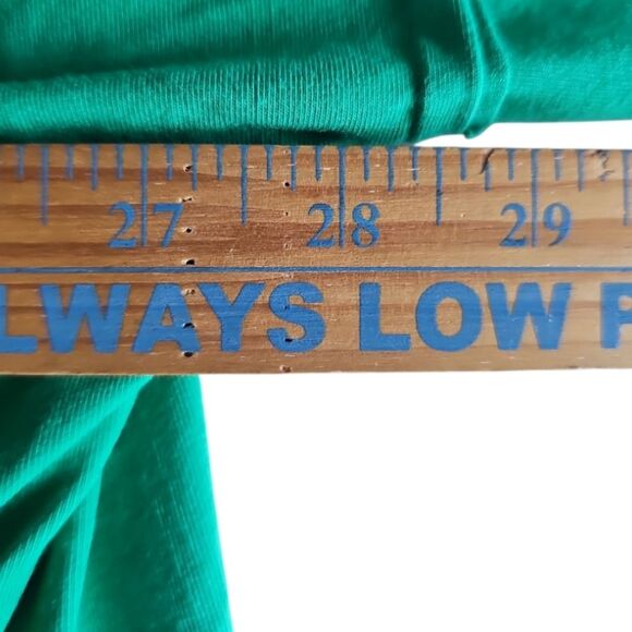 Green Layered High‑Low Raw‑Hem Tee Pullover Oversized Top Lagenlook Artsy Sz 1x - Picture 16 of 16